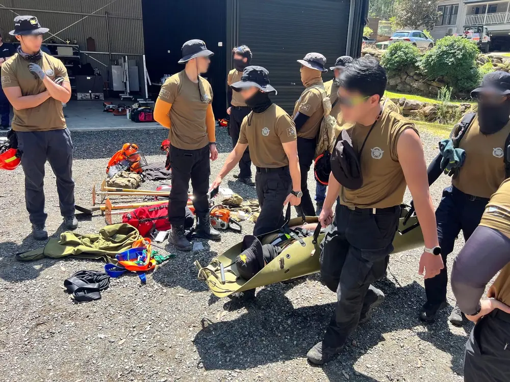 Crew gathered for a pre-deployment briefing.
